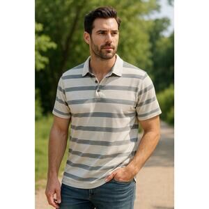 Banana Republic Mens Polo Sz XL Cotton Blend Golf Pickleball Tennis